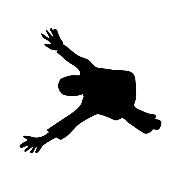 Menschensilhouette. Blick von oben — Stockvektor