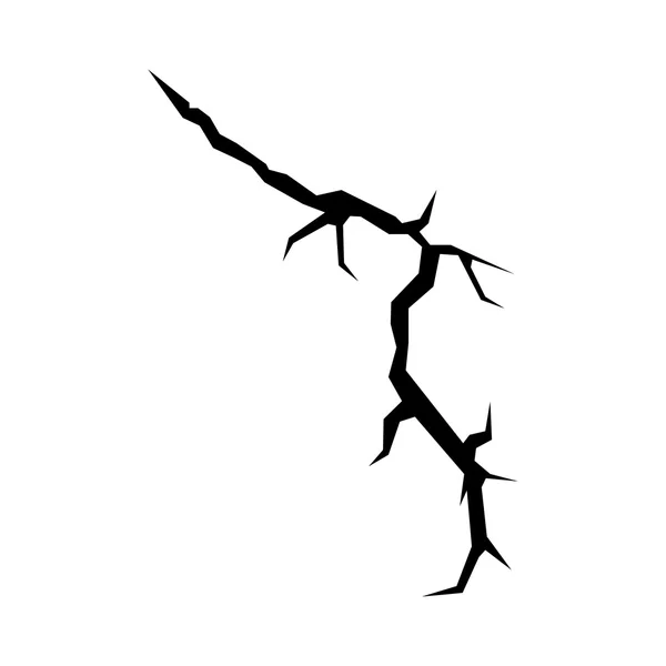 Fissures silhouette noire — Image vectorielle