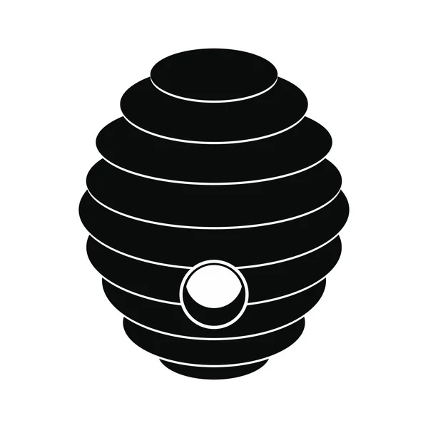 Bienenstock schwarz einfaches Symbol — Stockvektor