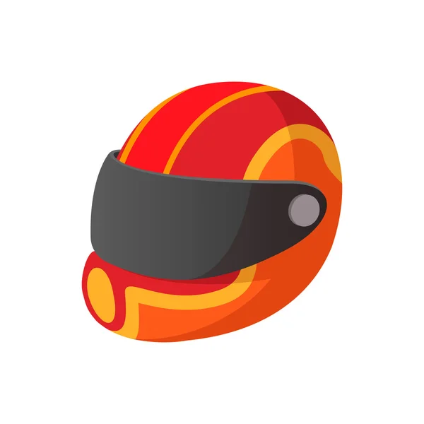 Závodní helma kreslené ikony — Stockový vektor