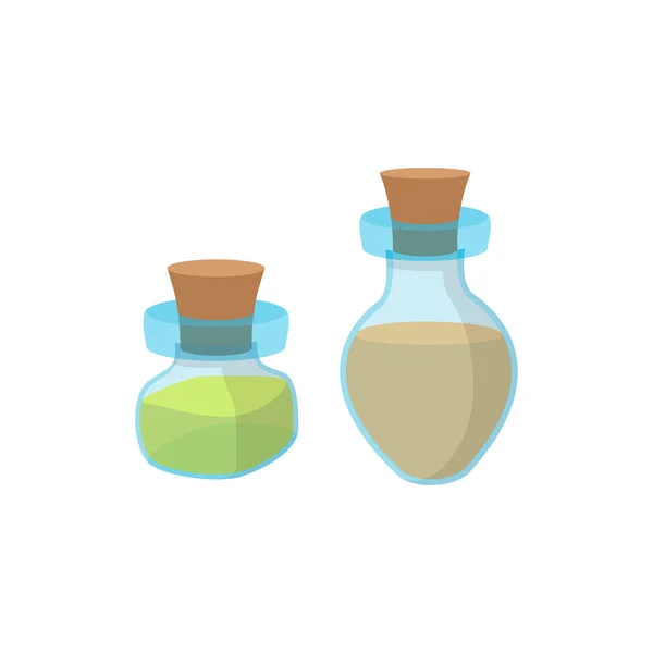 Botellas de aceite de spa icono de dibujos animados — Vector de stock