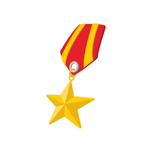 Hvězda druhé světové války medaile kreslené ikony — Stockový vektor