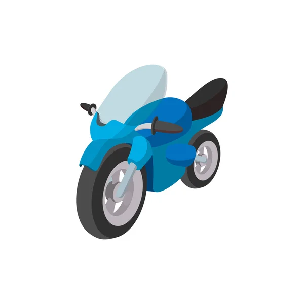 Motorrad blaue Comic-Ikone — Stockvektor