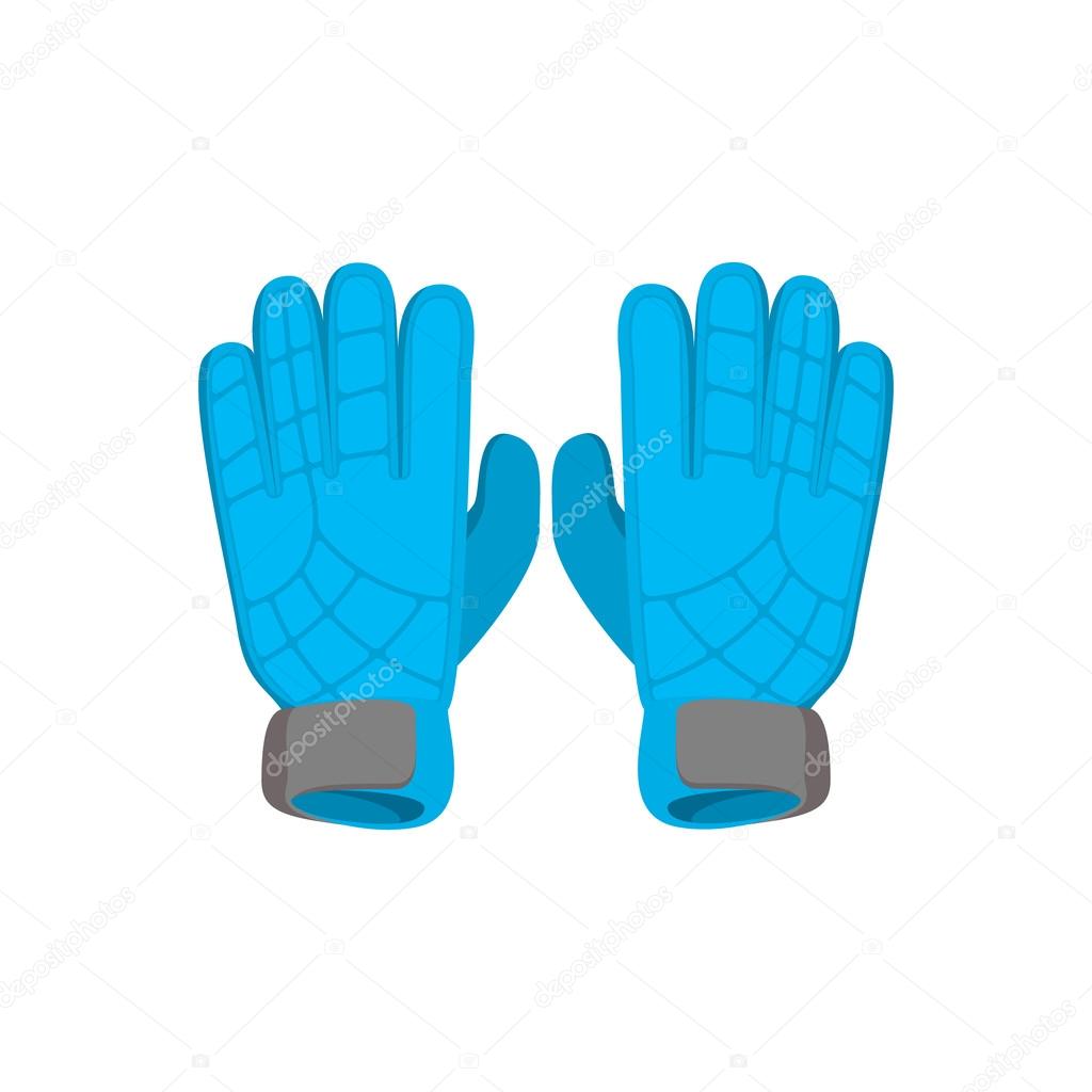 Gloves goalkeeper cartoon icon