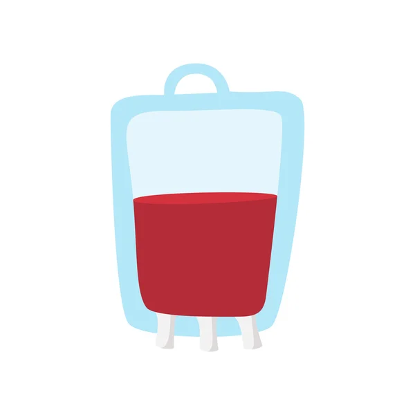 Blood bag cartoon ikonen — Stock vektor