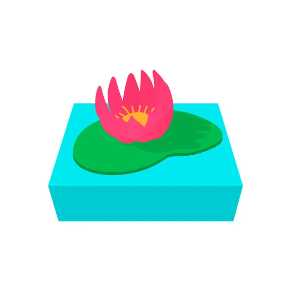 Lotus blomma cartoon ikonen — Stock vektor