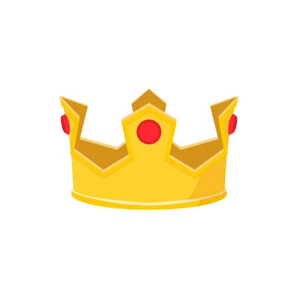 Gyllene kronan cartoon ikonen — Stock vektor