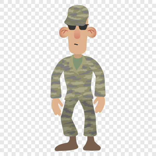 Cartoon Soldat Mann — Stockvektor