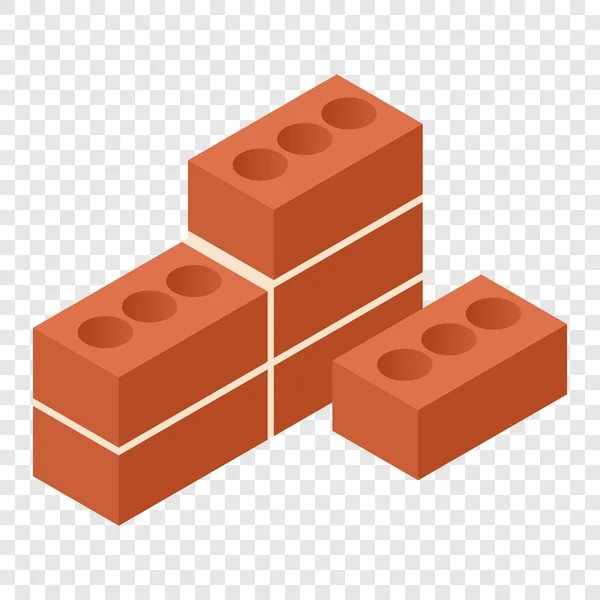 Briques isométrique icône 3d — Image vectorielle