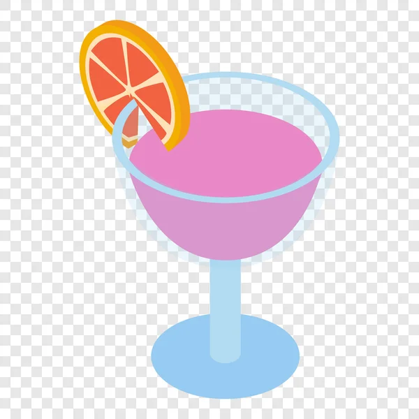 Cocktail isométrico ícone 3d — Vetor de Stock