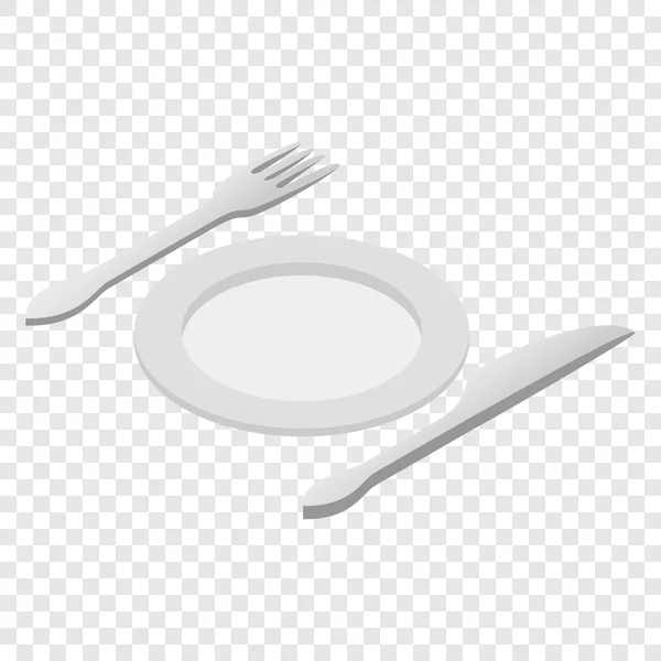 Cutlery isometric 3d icon — Stock Vector