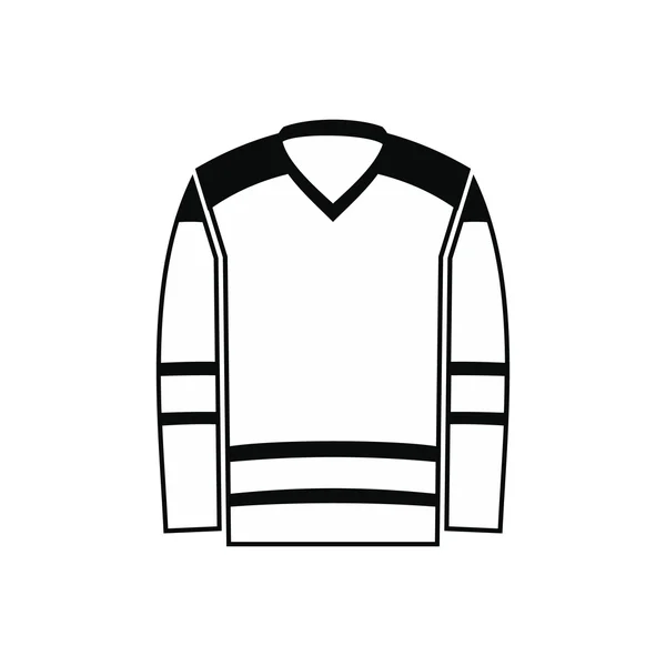 Черная икона хоккейной формы — стоковый вектор