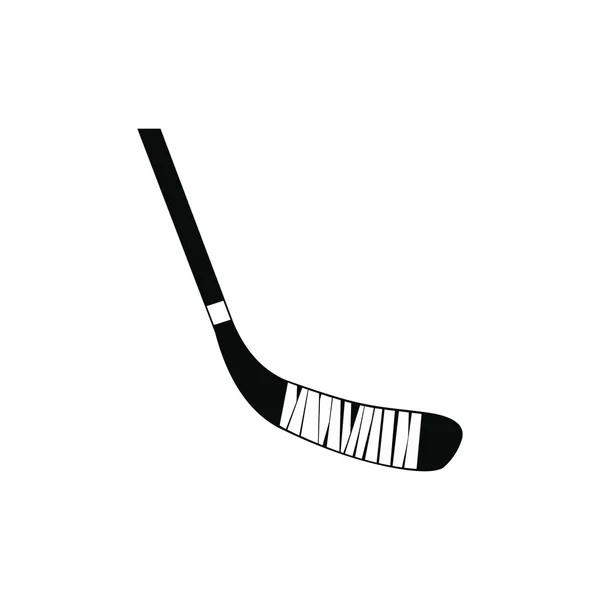 Bâton de hockey noir icône simple — Image vectorielle