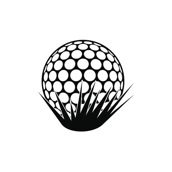 Golfball auf Grassikone — Stockvektor