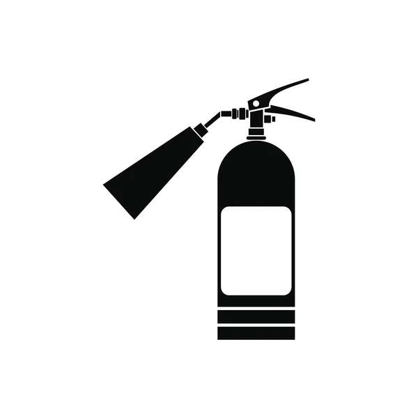Feuerlöscher schwarz einfaches Symbol — Stockvektor