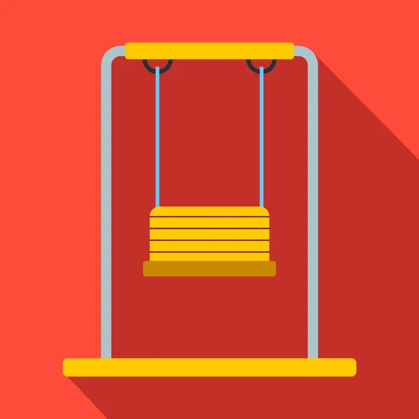 Lekplatsen swing flat ikonen — Stock vektor