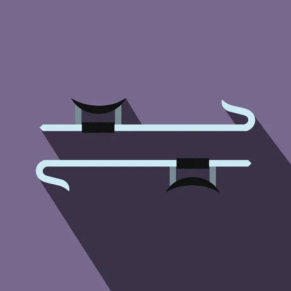 Ninja vapen flat ikonen — Stock vektor