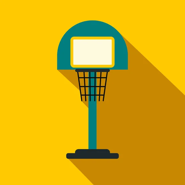 Basketbal doel op een vlakke pictogram van Speeltuin — Stockvector