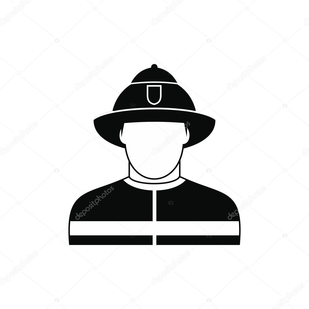 Fireman black simple icon
