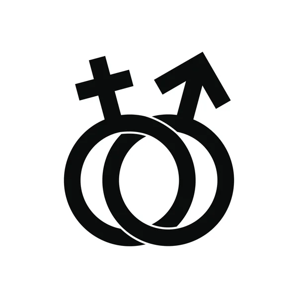 Male and female signs icon — Stock Vector
