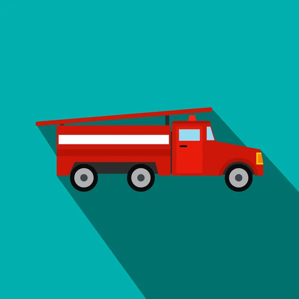 Yangın kamyon düz simgesi — Stok Vektör