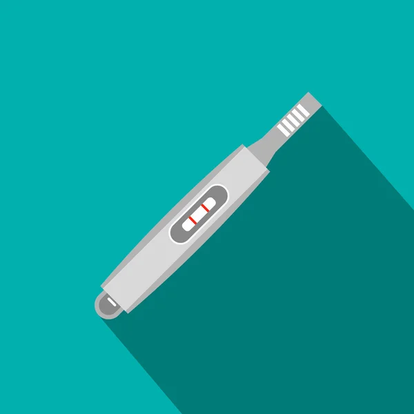 Elektronische thermometer platte pictogram — Stockvector