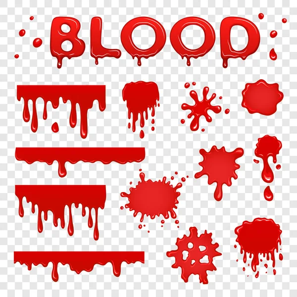 Blood splat collection — Stock Vector