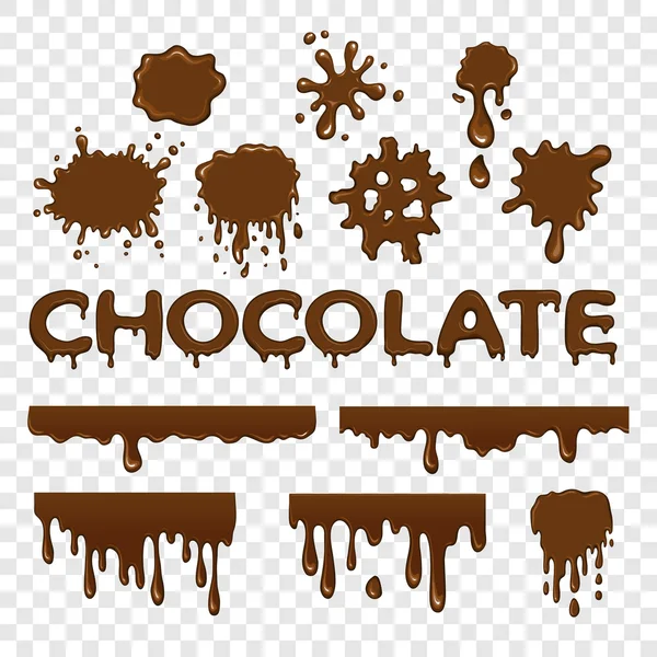 Çikolata uyarısı koleksiyonu — Stok Vektör