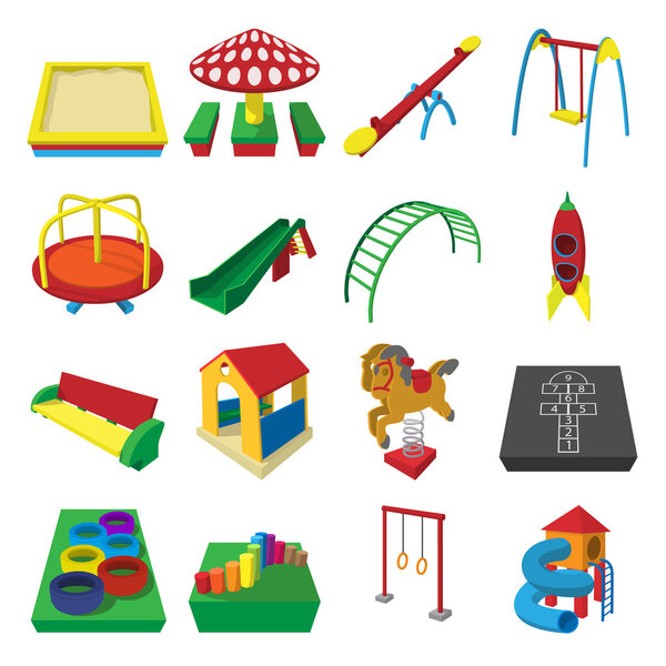 Playground cartoon icons