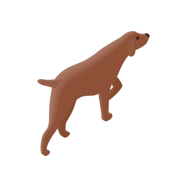 Caza perro isométrico 3d icono — Vector de stock