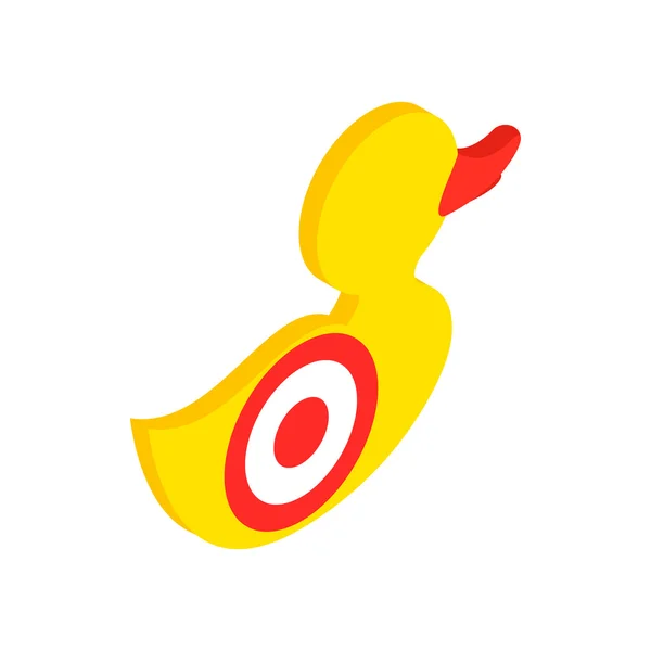 Blanco de pato amarillo ícono isométrico 3d — Vector de stock