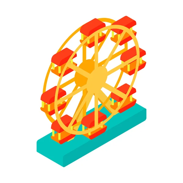 Ferris rueda isométrica 3d icono — Vector de stock