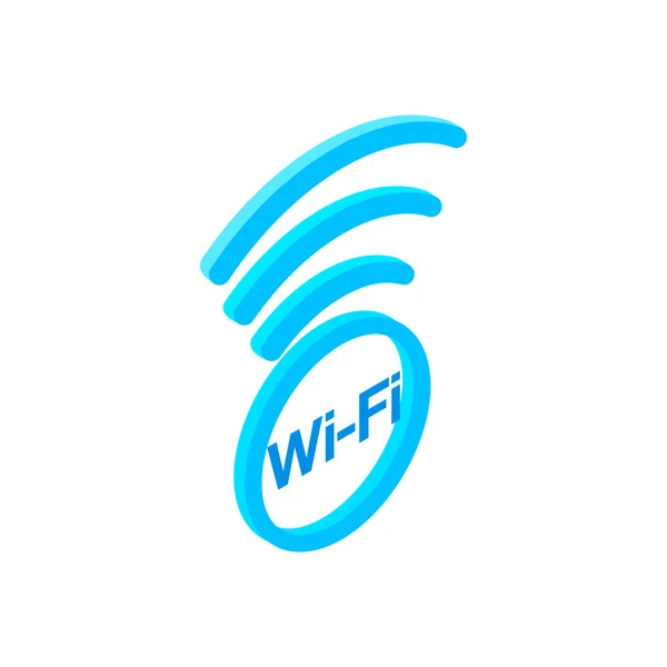 Wi fi zone isometric 3d icon — Stock Vector