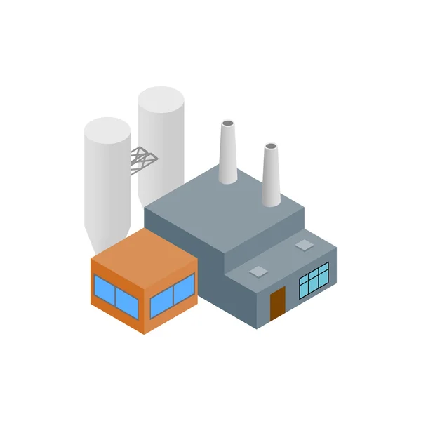 Icono 3D isométrico de fábrica — Archivo Imágenes Vectoriales