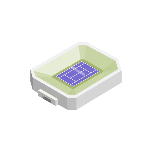 Tenisový stadion izometrické 3d ikony — Stockový vektor
