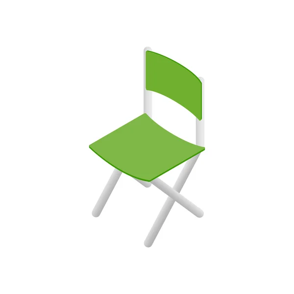 Зелений стілець ізометричний 3d значок — стоковий вектор