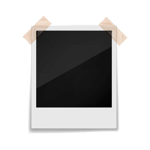 Marco de la foto sobre un fondo blanco — Vector de stock