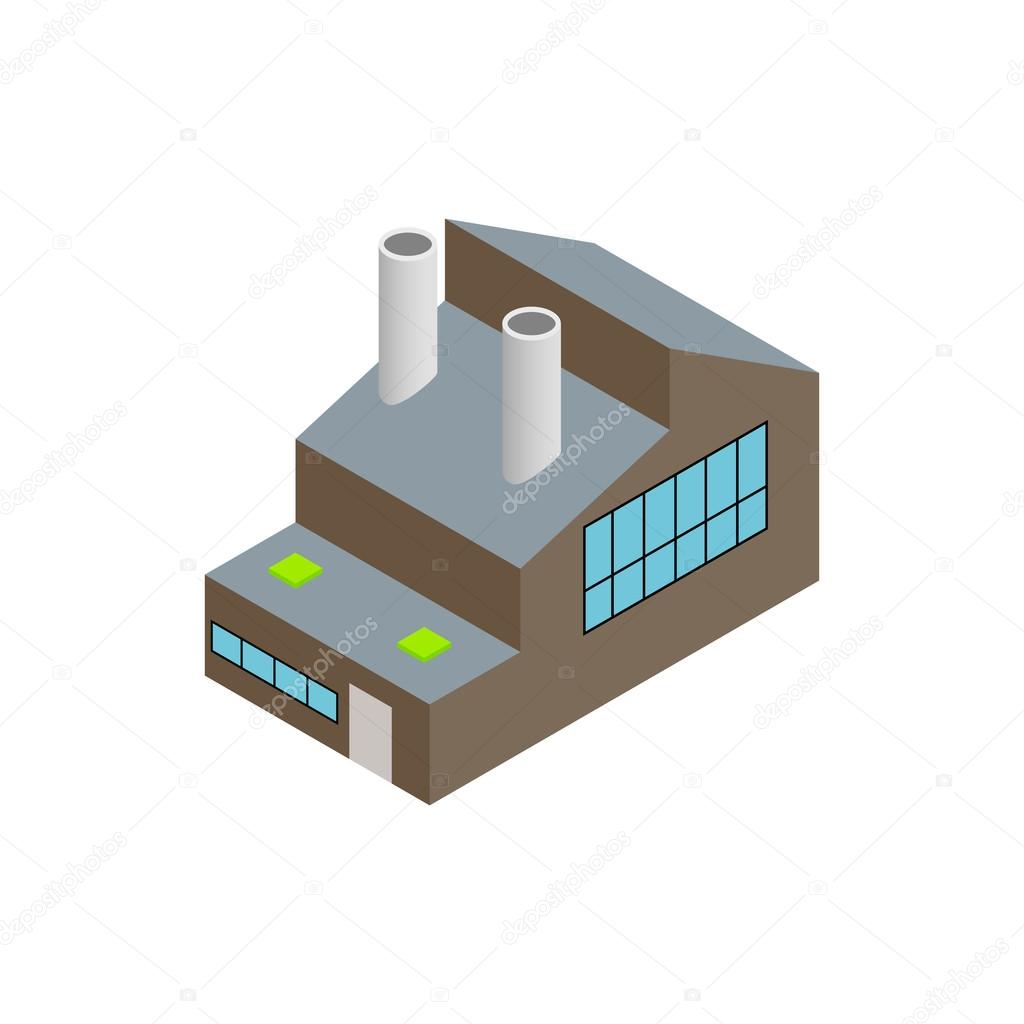 Factory isometric 3d icon Stock Vector Image by ©juliarstudio #97858368