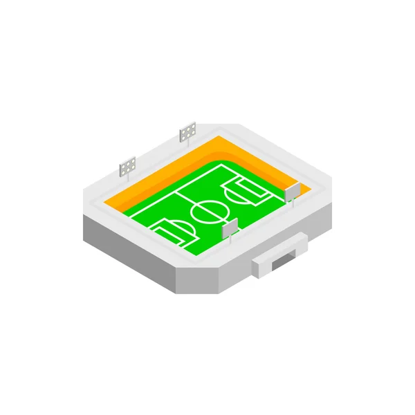 Campo de futebol isométrico ícone 3d — Vetor de Stock