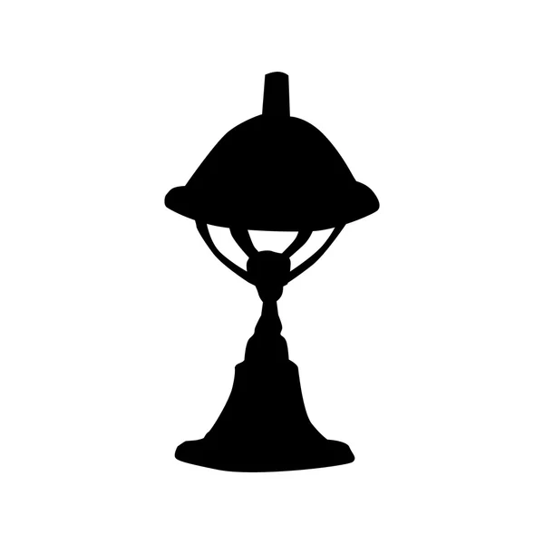 Lampada silhouette nera — Vettoriale Stock