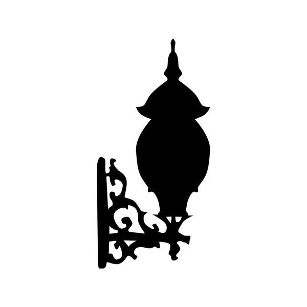 Лампа чорна силует — стоковий вектор