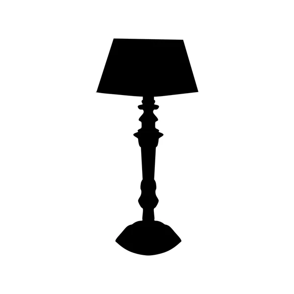 Lamp zwart silhouet — Stockvector