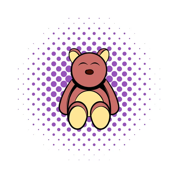 Bambino orso fumetti icona — Vettoriale Stock