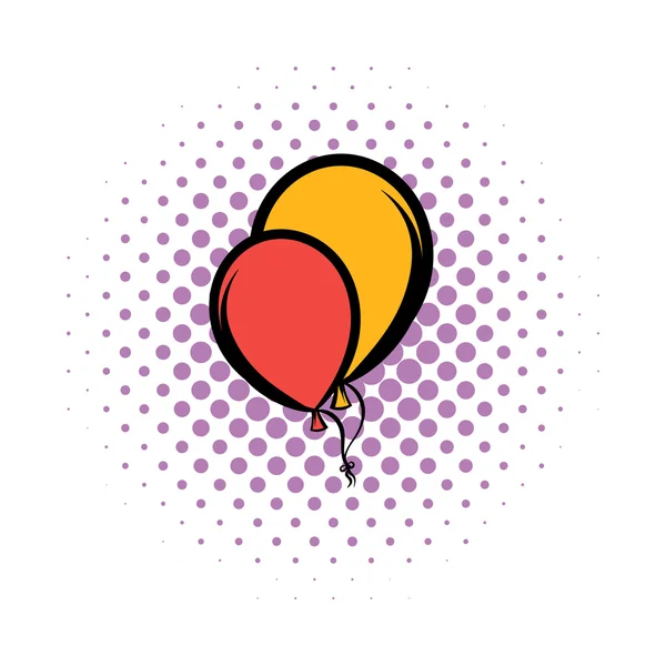 Luftballons Comic-Ikone — Stockvektor