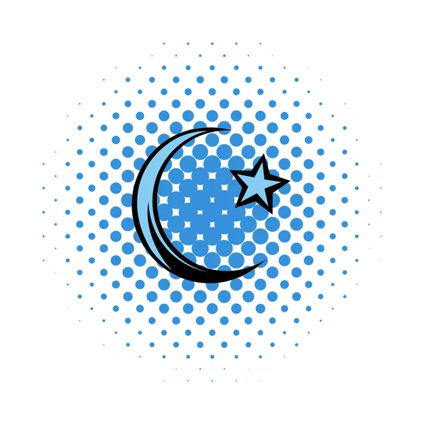 Мусульманська символ комікси значок — стоковий вектор