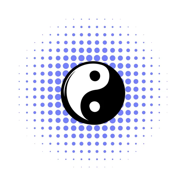 Yin yang comics ikonen — Stock vektor