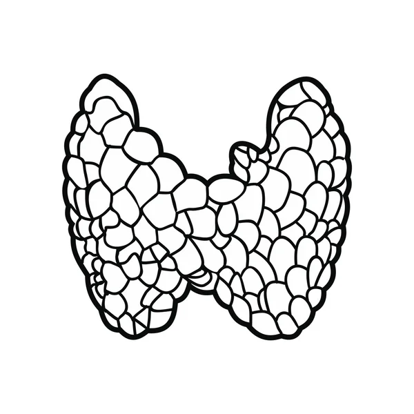 Щитовидної залози, чорний значок — стоковий вектор