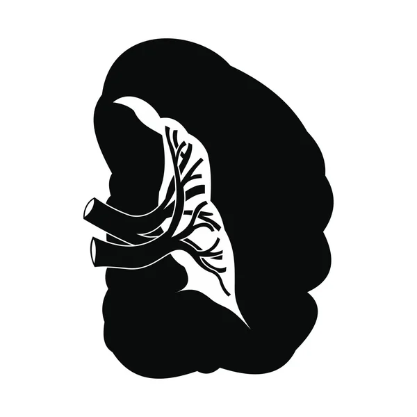 Milt zwart pictogram — Stockvector