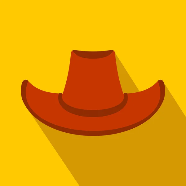 Cowboy hoed platte pictogram — Stockvector