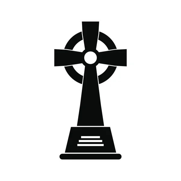 Tombstone svart enkel ikon — Stock vektor